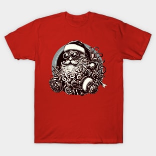 Steampunk Cool Santa Claus T-Shirt